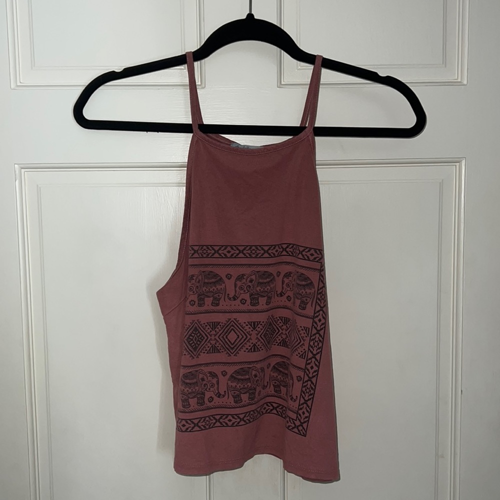 Loose tribal print tank top